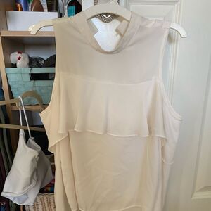 White forever 21 blouse open shoulder